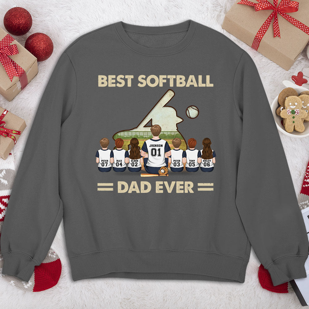 Best Softball Dad Ever - Personalized Custom Shirt