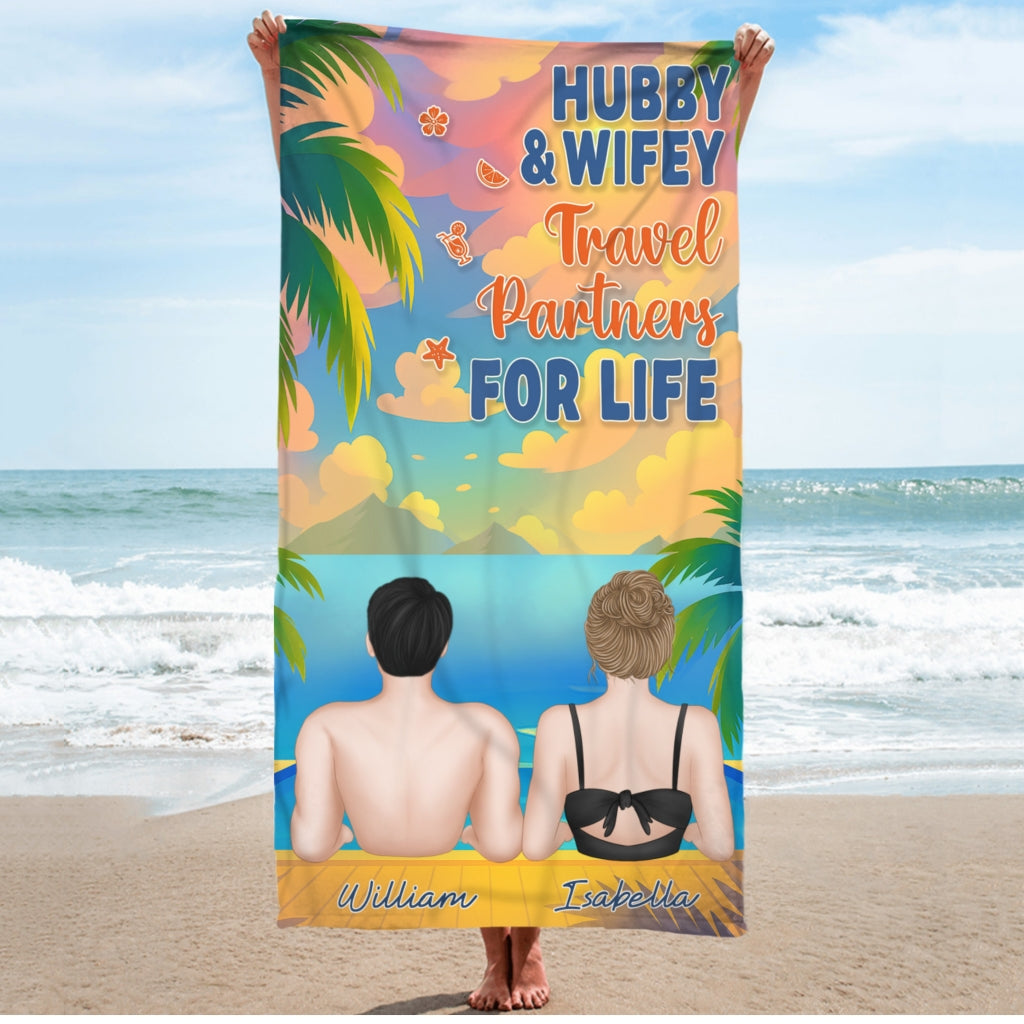 Love You To The Beach - Personalized Custom Beach Towel