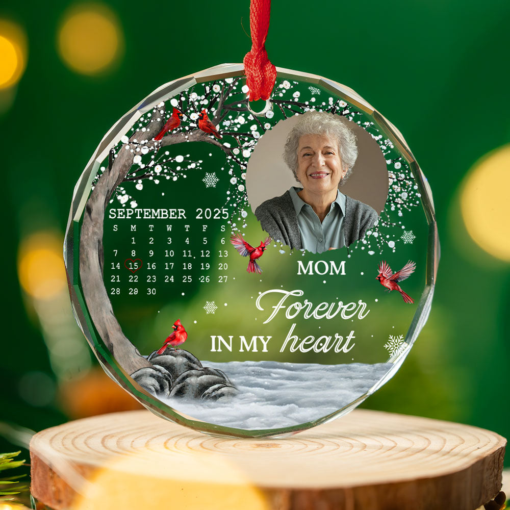 My Heart Changed Forever - Personalized Custom Glass Ornament