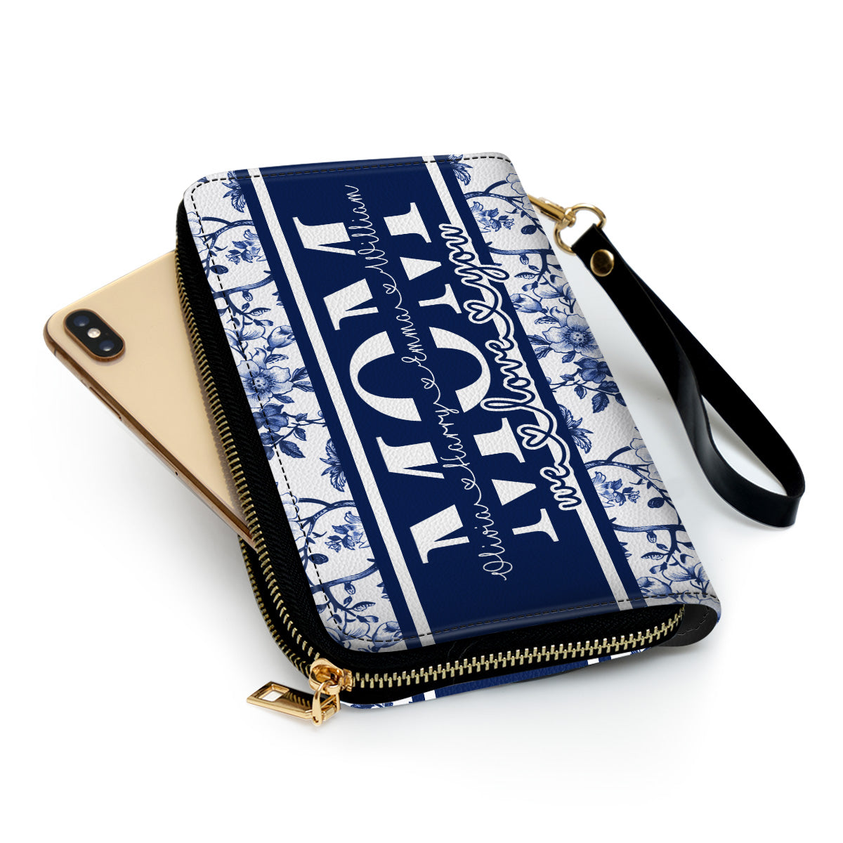 I Love You Mom - Personalized Custom Leather Wallet