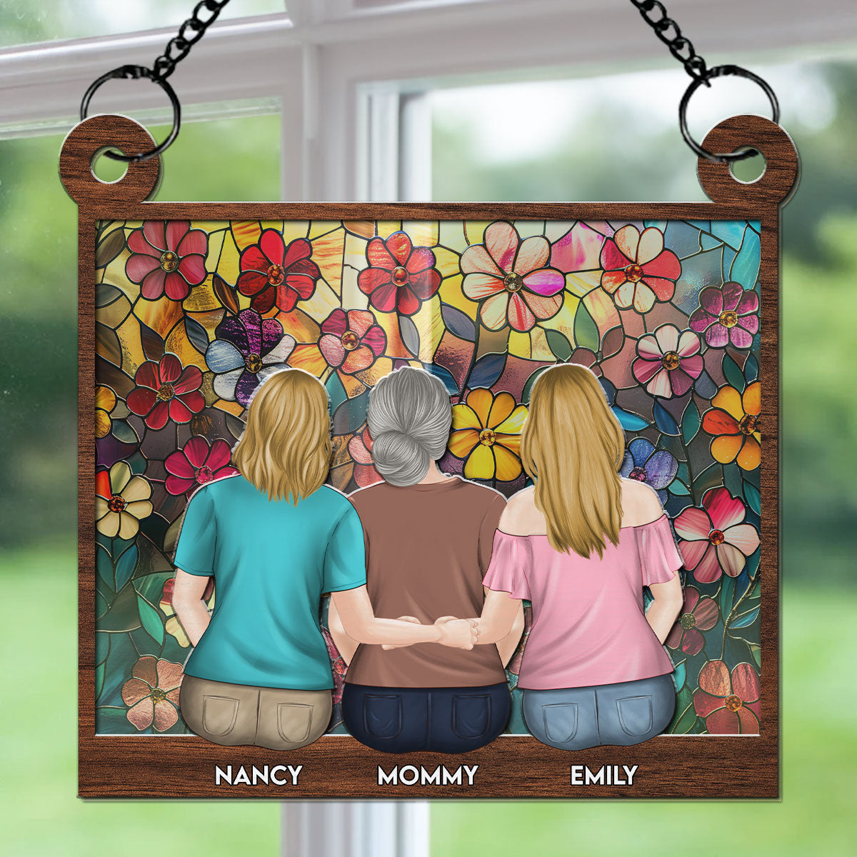 Mother & Daughter - Personalized Custom Suncatcher