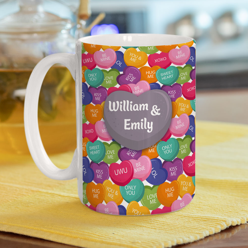 Love Laughter And Candy- Personalized Custom Coffee Mug