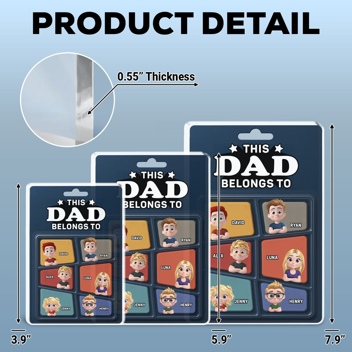 This Daddy Belong To - Personalized Custom Acrylic Plaque