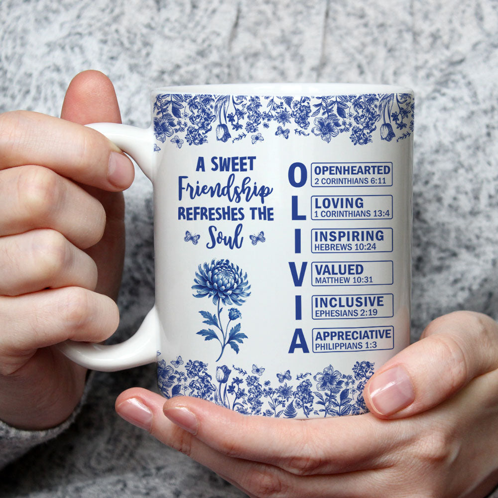 Blessed By Friendship Every Day - Personalized Custom Coffee Mug