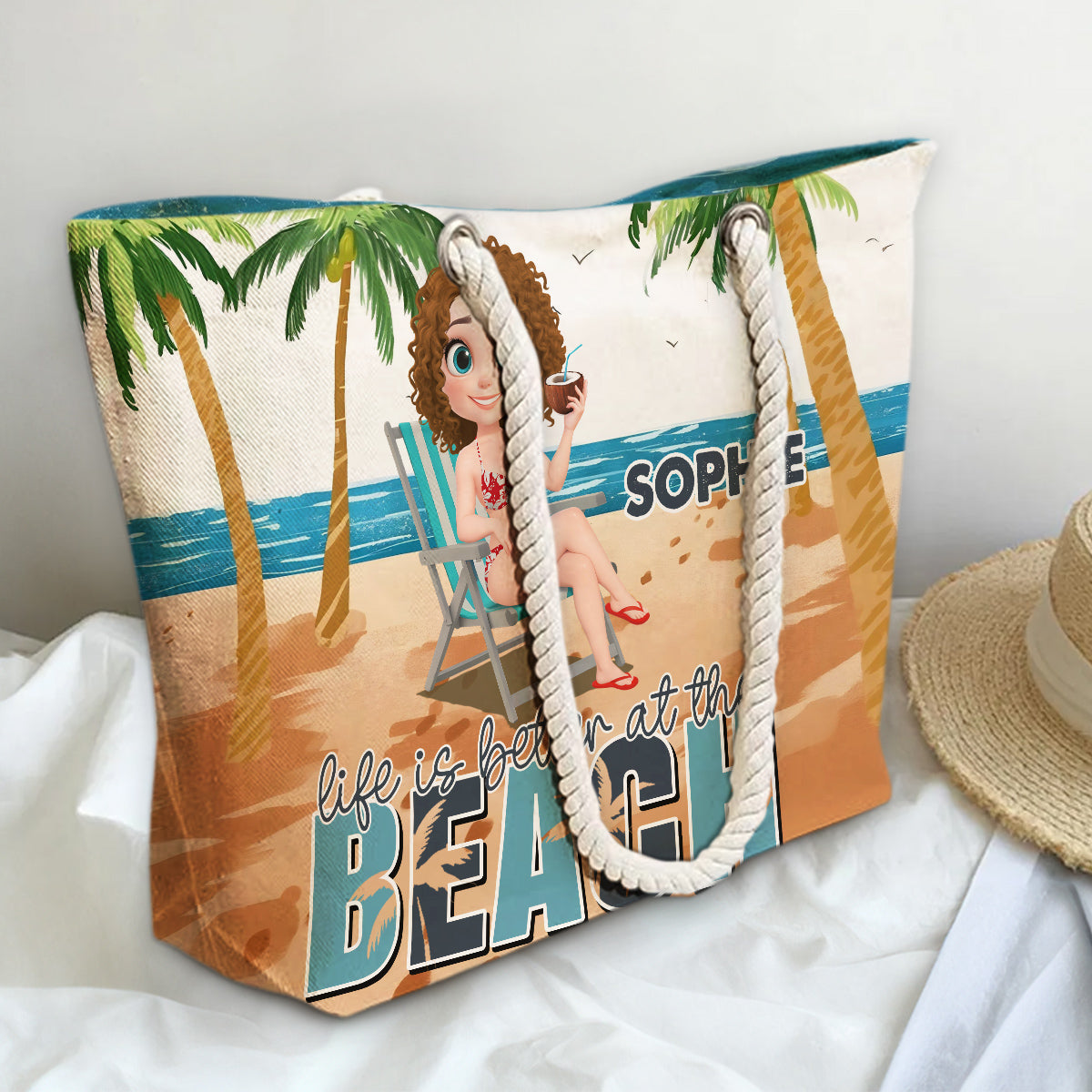Life Is Better - Personalized Custom Beach Bag