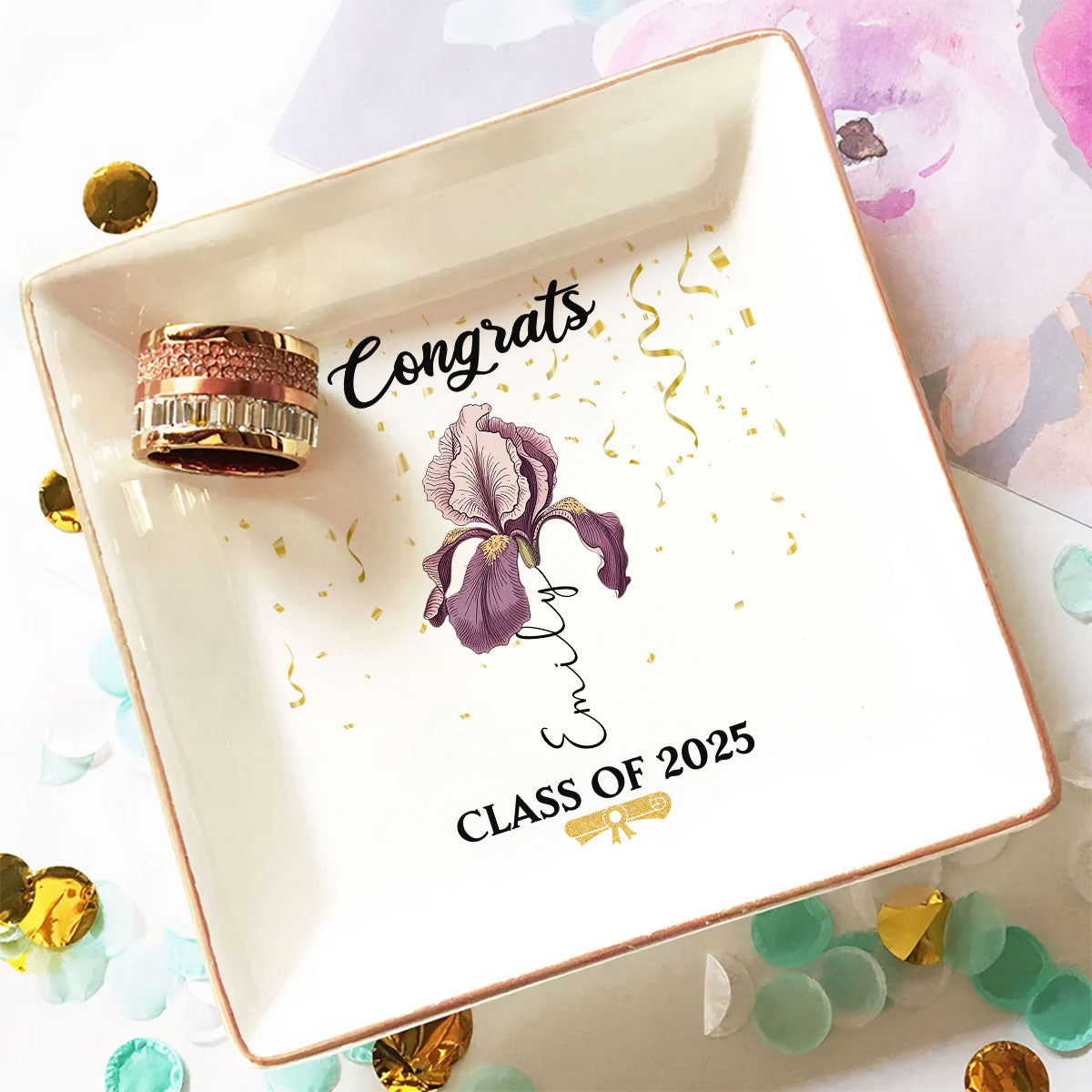 You Did It - Personalized Custom Jewelry Dish