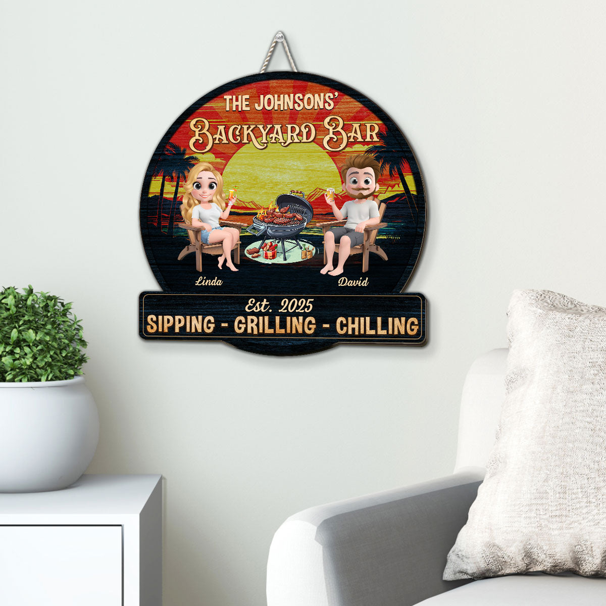 We At Pool And Patio - Personalized Custom Wood Sign