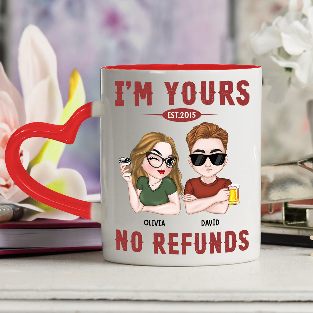 No Refund - Personalized Custom Heart Handle Mug