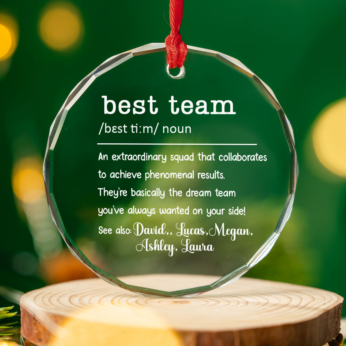 We Are One Epic Team - Personalized Custom Glass Ornament