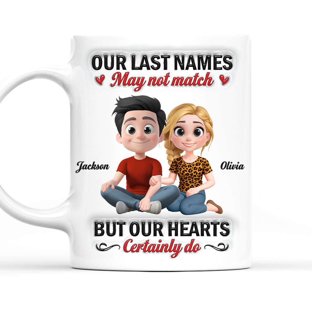 Our Hearts Are Truly Connected - Personalized Custom 3D Inflated Effect Mug