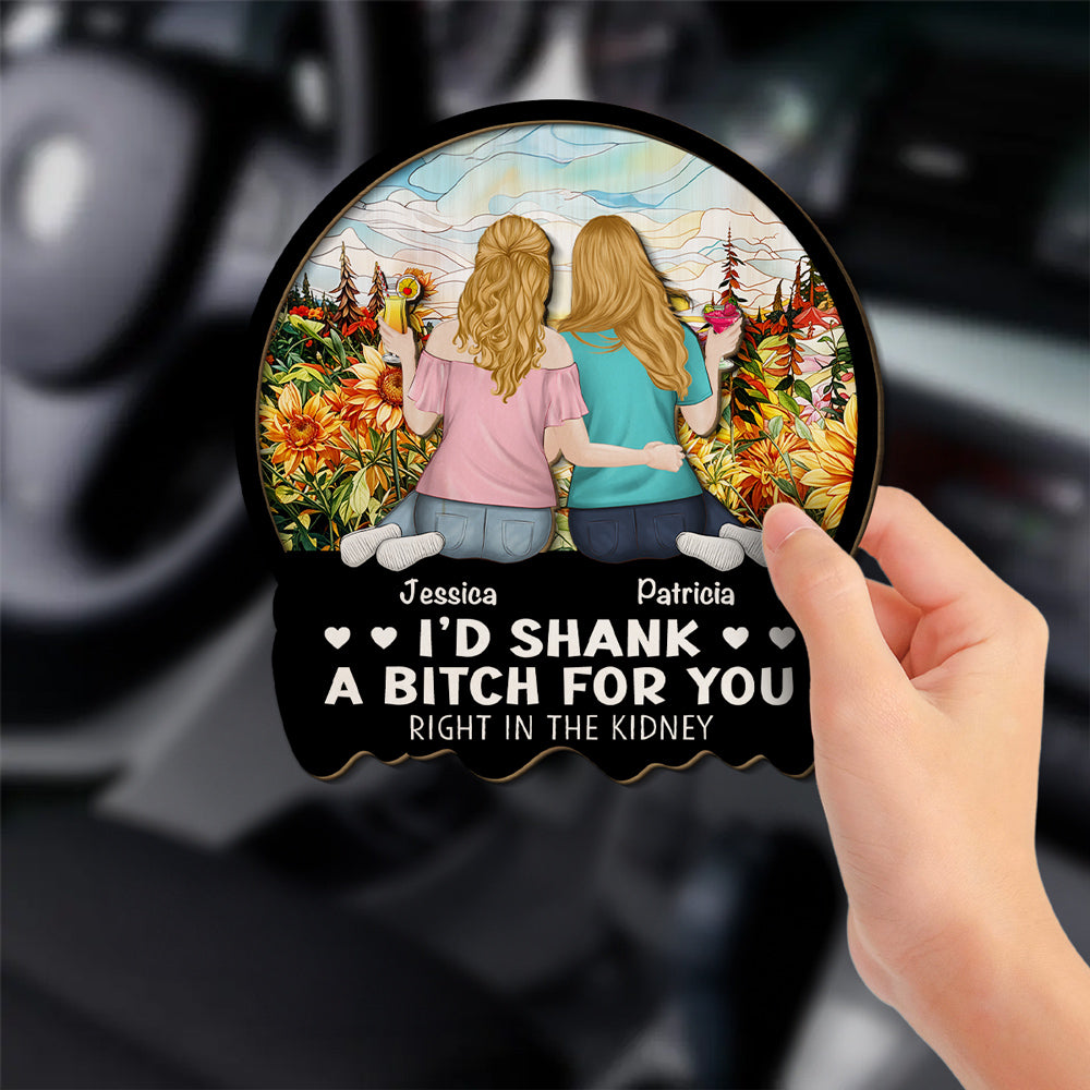 Right In The Kidney - Personalized Custom Car Visor Clip