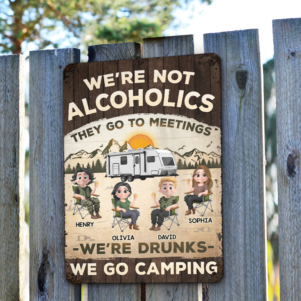Not Alcoholics Just Outdoor Enthusiasts - Personalized Custom Metal Sign