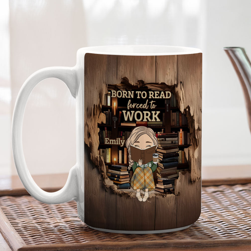 Born To Read - Personalized Custom Coffee Mug