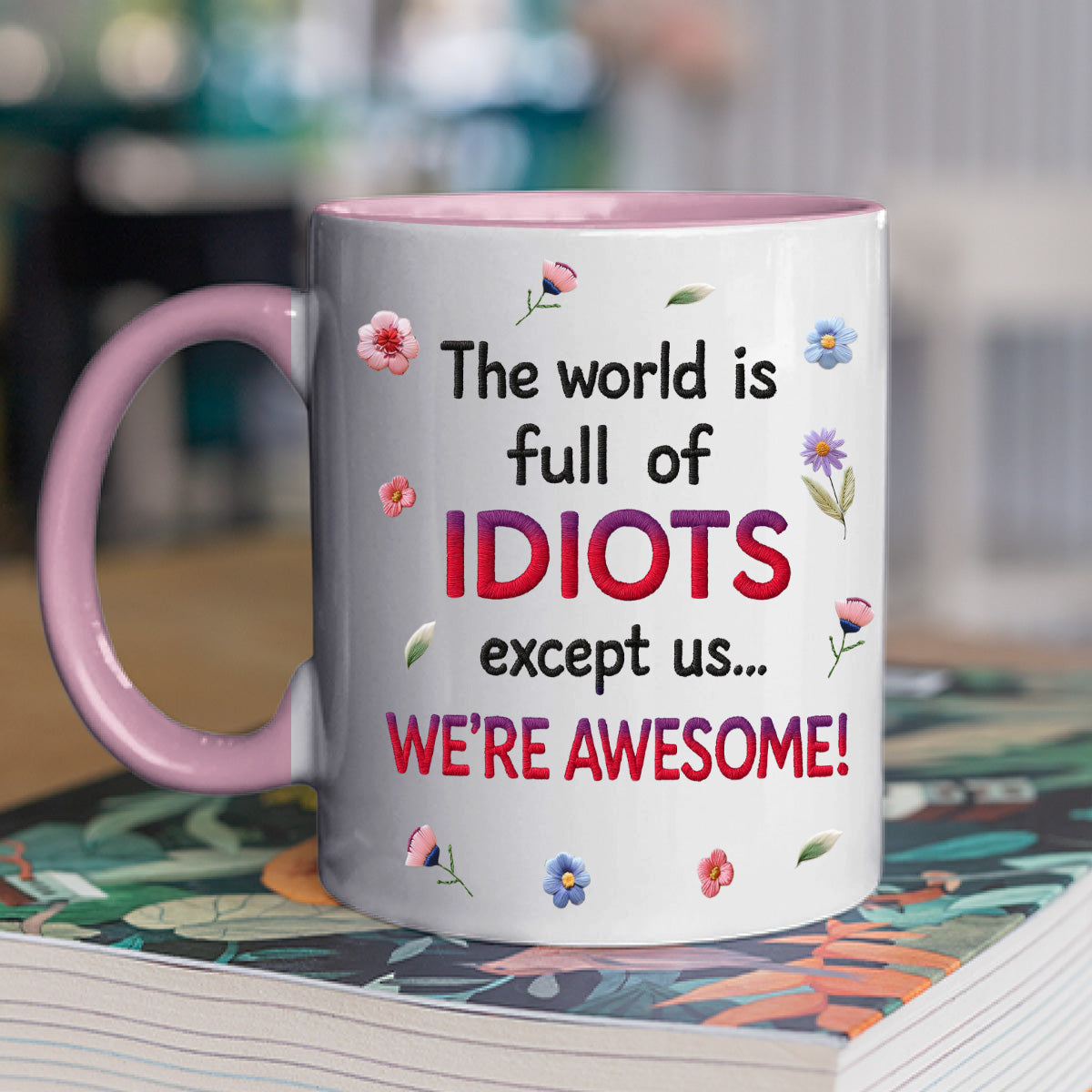 Awesome Besties - Personalized Custom Accent Mug