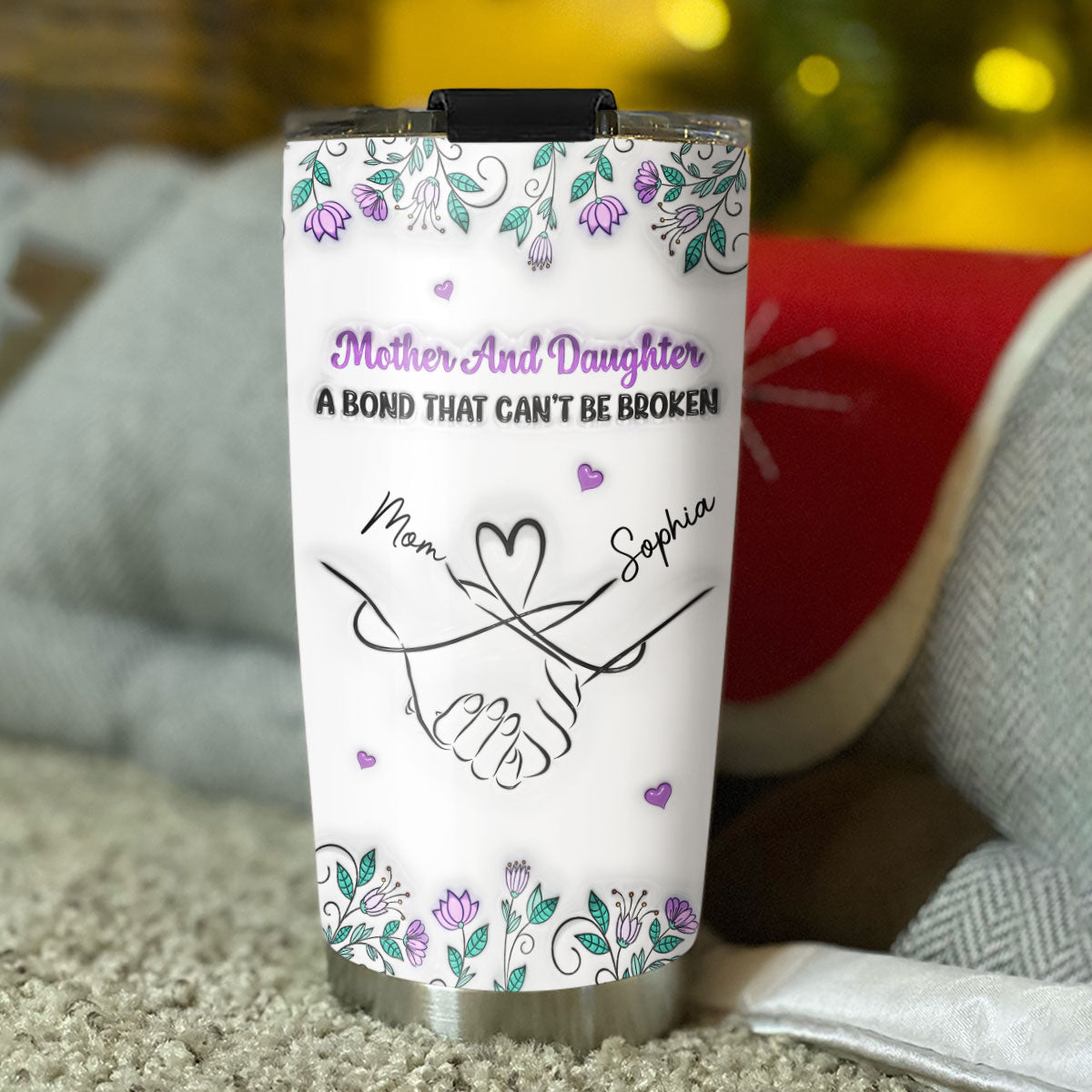 Mother And Daughter Relationship - Personalized Custom 3D Inflated Effect Tumbler