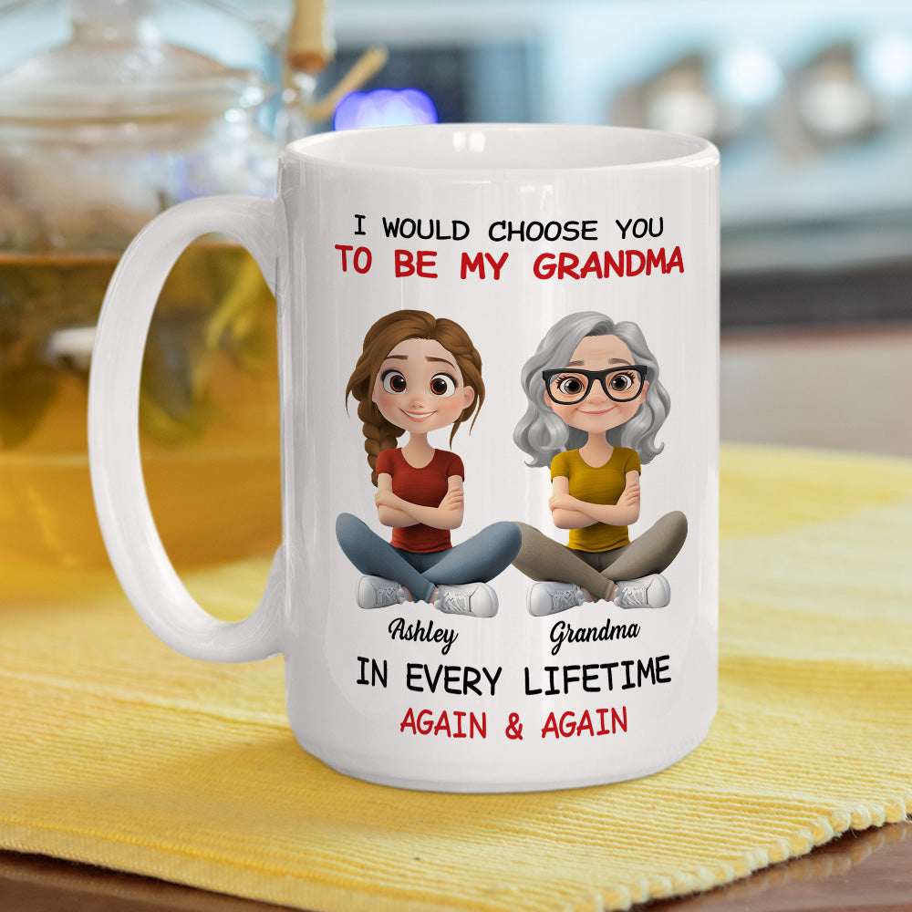 Always Choose You My Grandparent - Personalized Custom Coffee Mug
