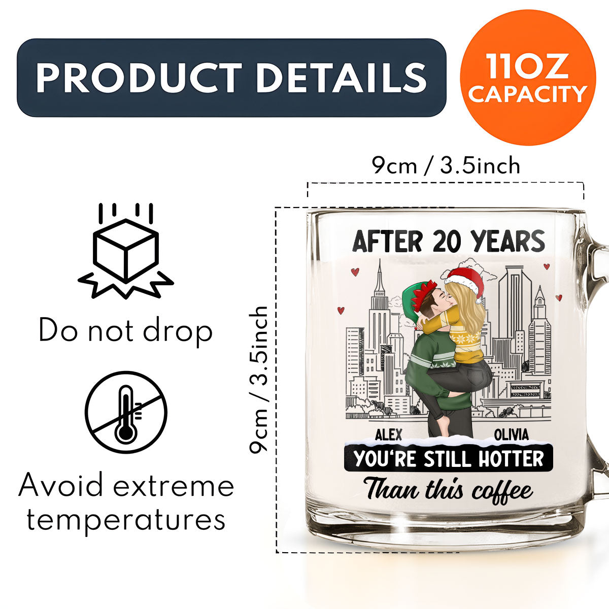 You Are Hotter Than Coffee - Personalized Custom Glass Mug