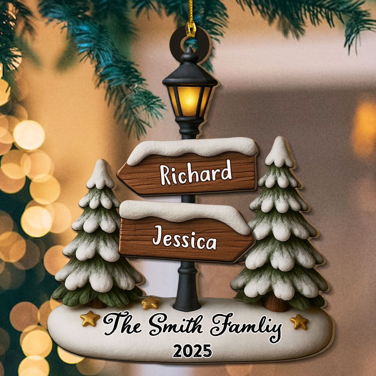 Home Is Where Love Lives - Personalized Custom 2-Layered Wood Ornament