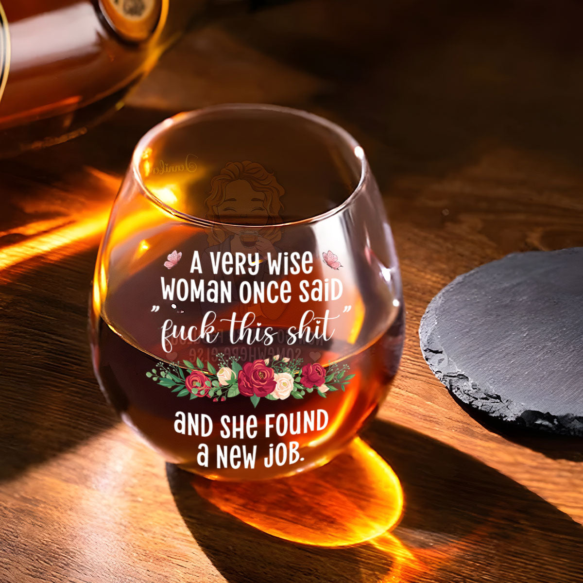 New Job New Fabulous You - Personalized Custom Wine Glass