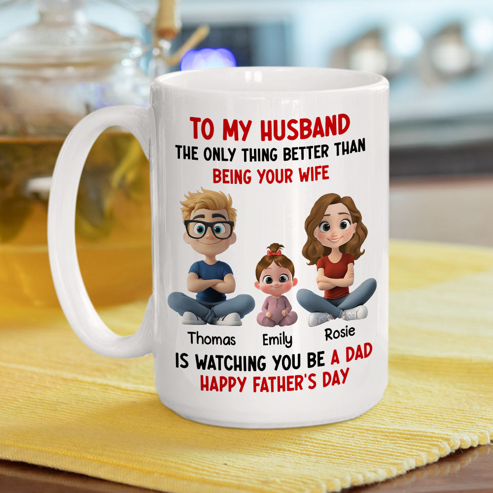 Watching You My Husband - Personalized Custom Coffee Mug