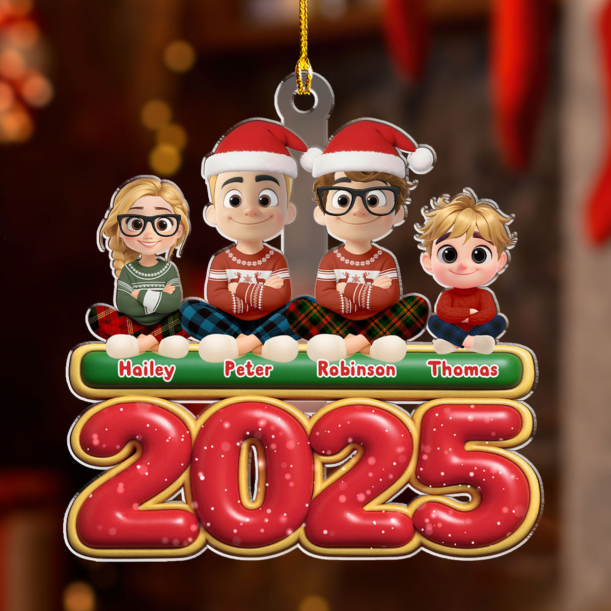 We And Our Kids Best Family - Personalized Custom Acrylic Ornament