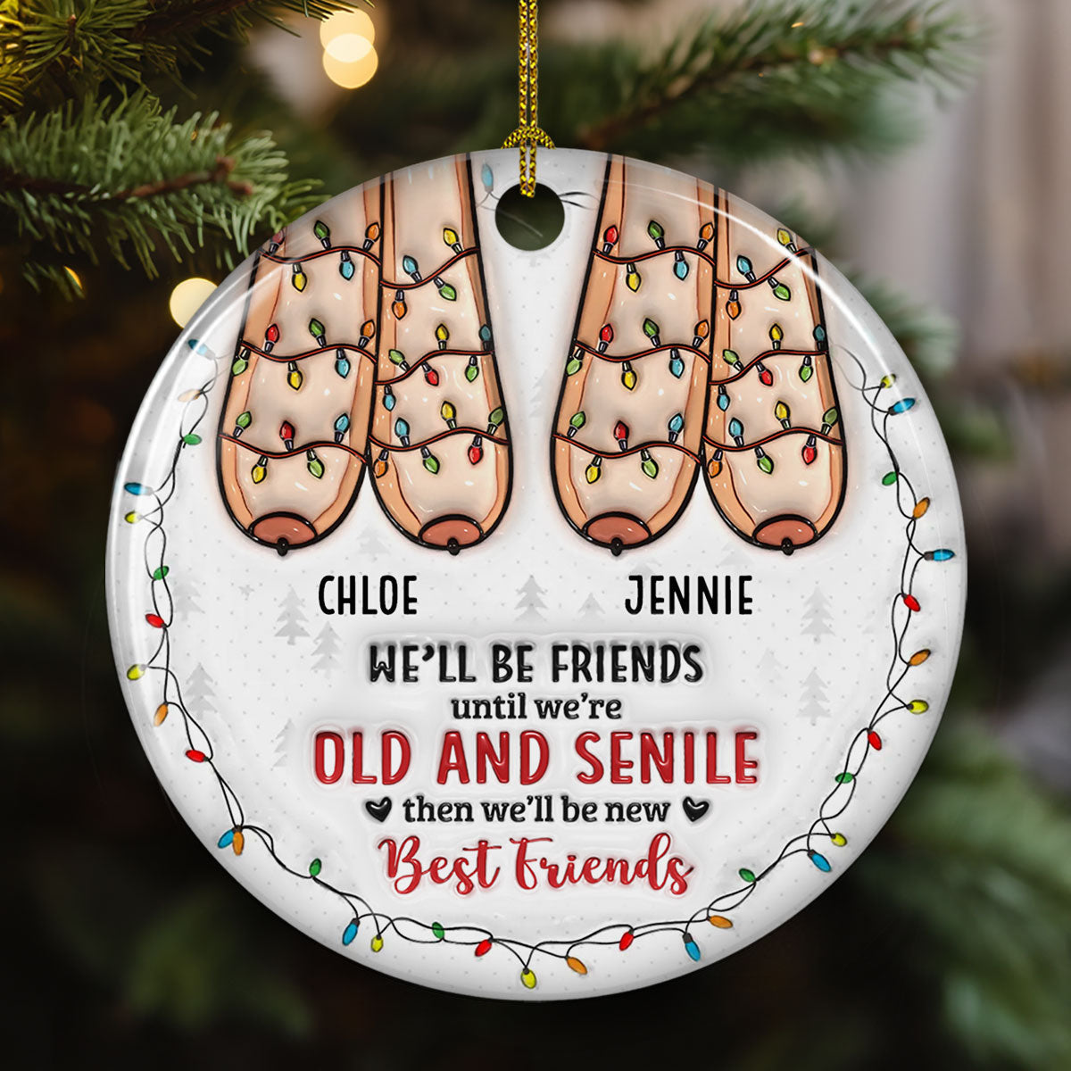 I Want To Share Every Moment With You - Personalized Custom 3D Inflated Effect Ceramic Ornament
