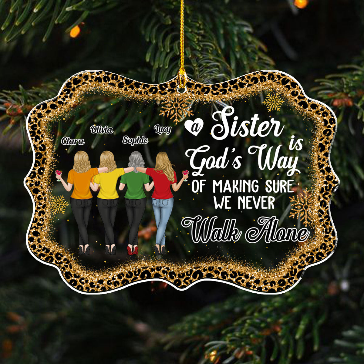 We Never Walk Alone Ver 2 - Personalized Custom Acrylic Ornament