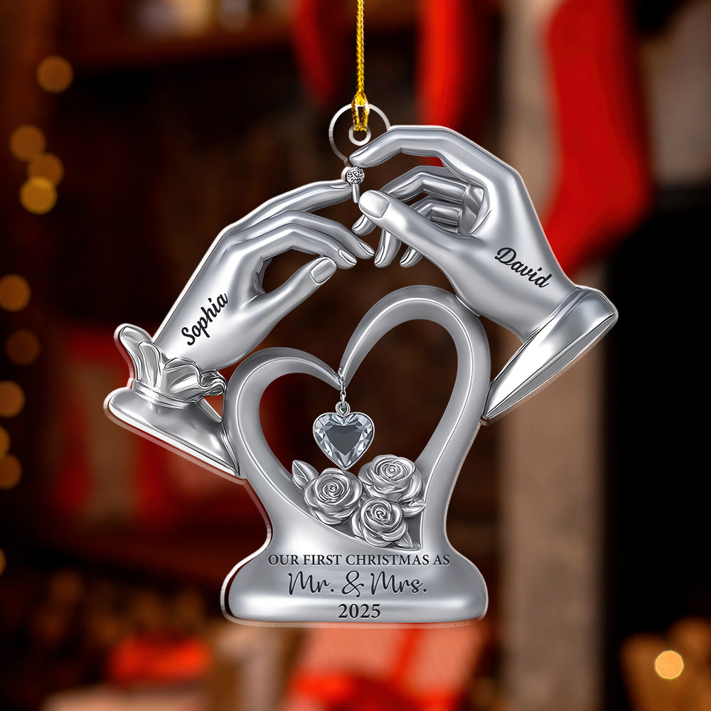 She Said Yes - Personalized Custom 3D Effect Acrylic Ornament