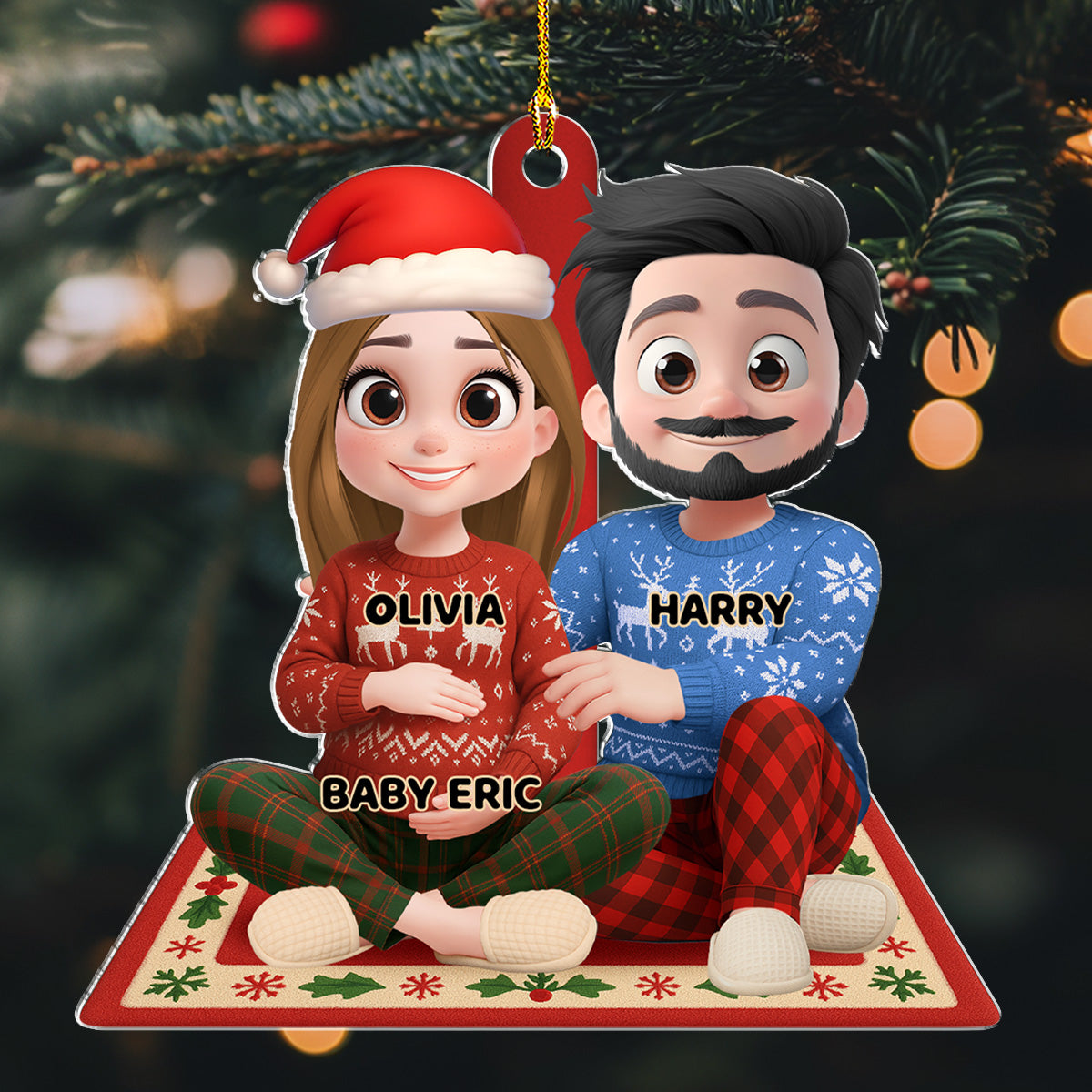 Our Bun In The Oven - Personalized Custom Acrylic Ornament