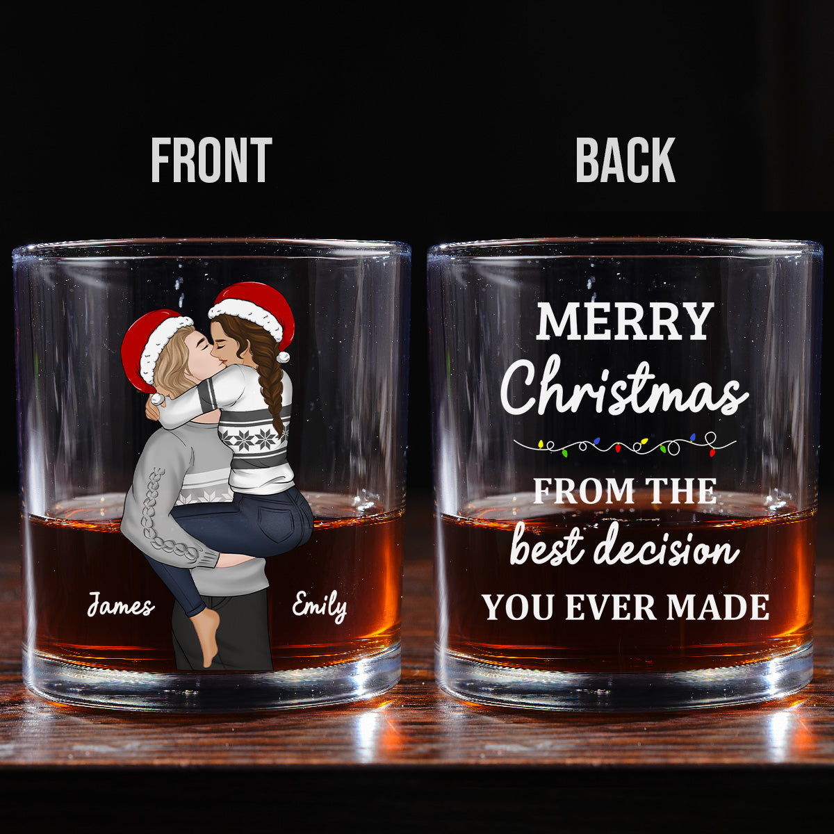 Best Decision - Personalized Custom Whiskey Glass