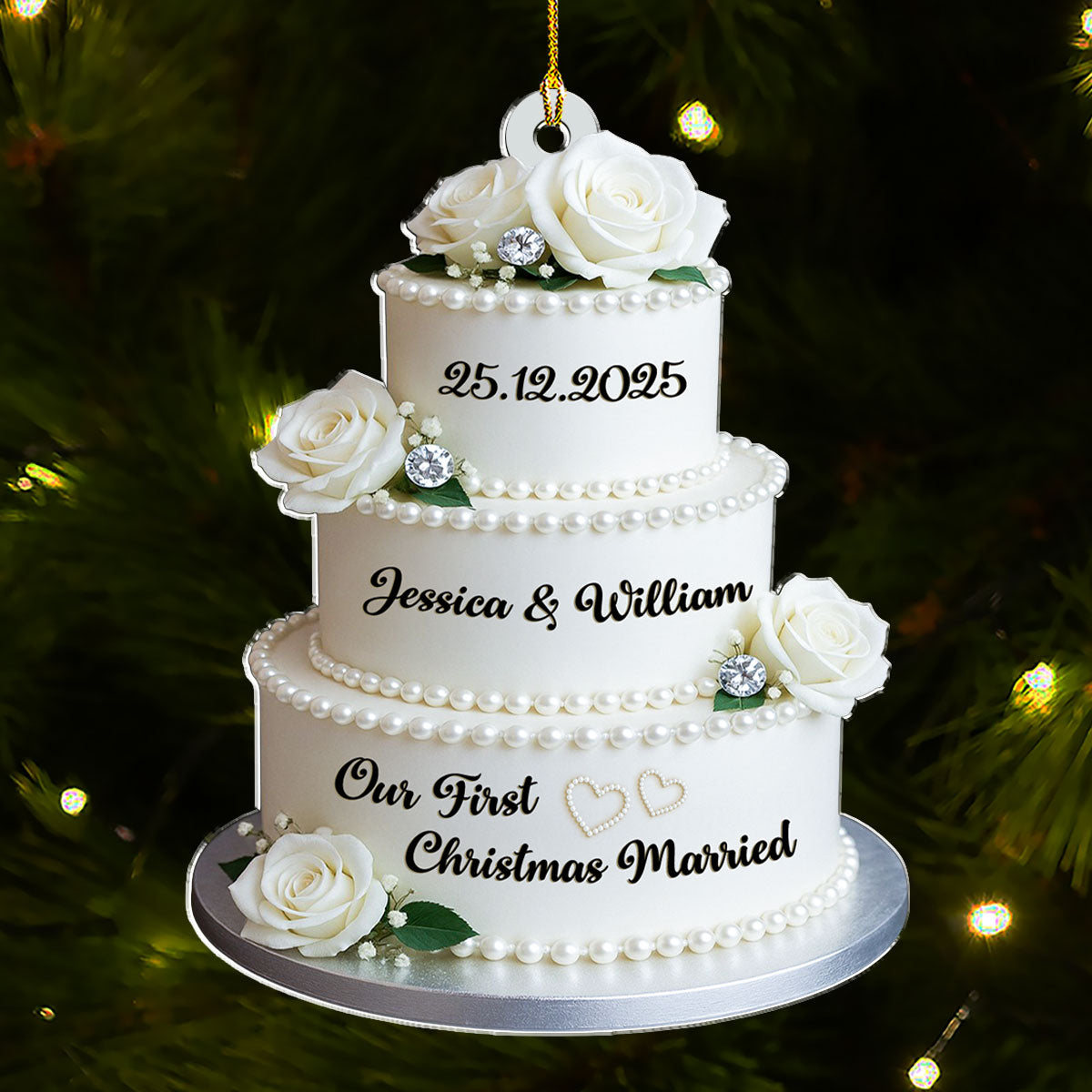 Mistletoe Moments 2025 - Personalized Custom Acrylic Ornament