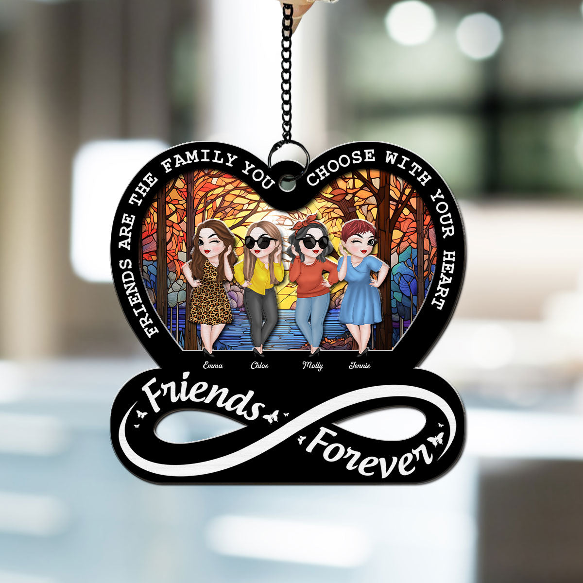 Friendship Forever - Personalized Custom Suncatcher