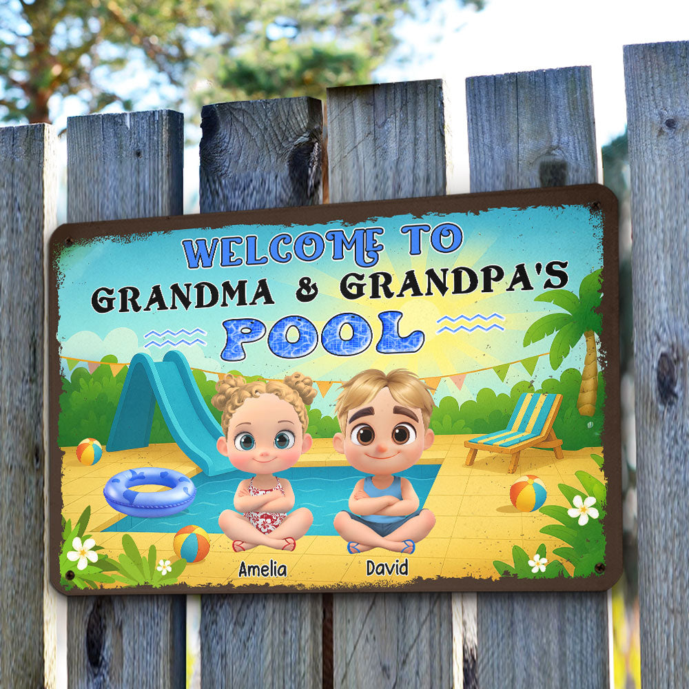 Make A Big Splash Here - Personalized Custom Metal Sign