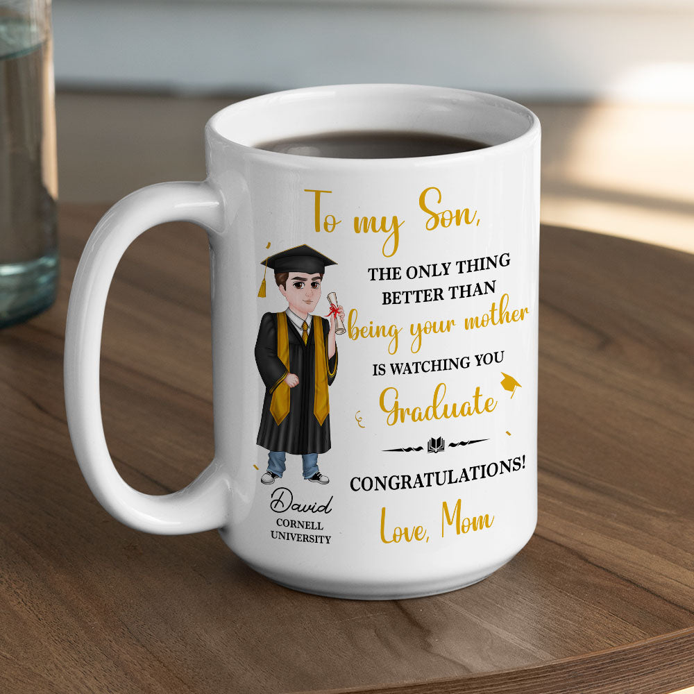 To My Daughter Son Graduation - Personalized Custom Coffee Mug