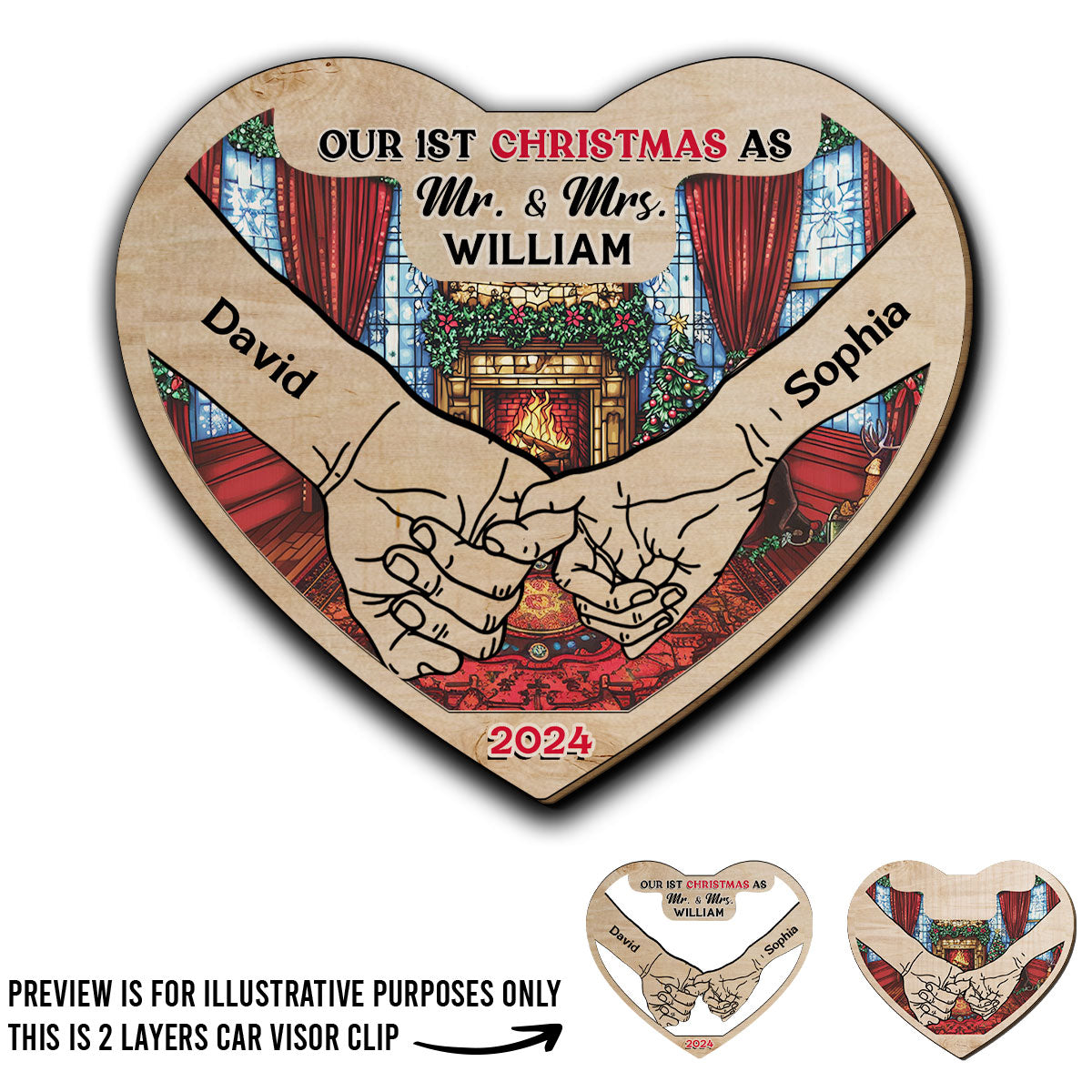 First Year - Personalized Custom Car Visor Clip