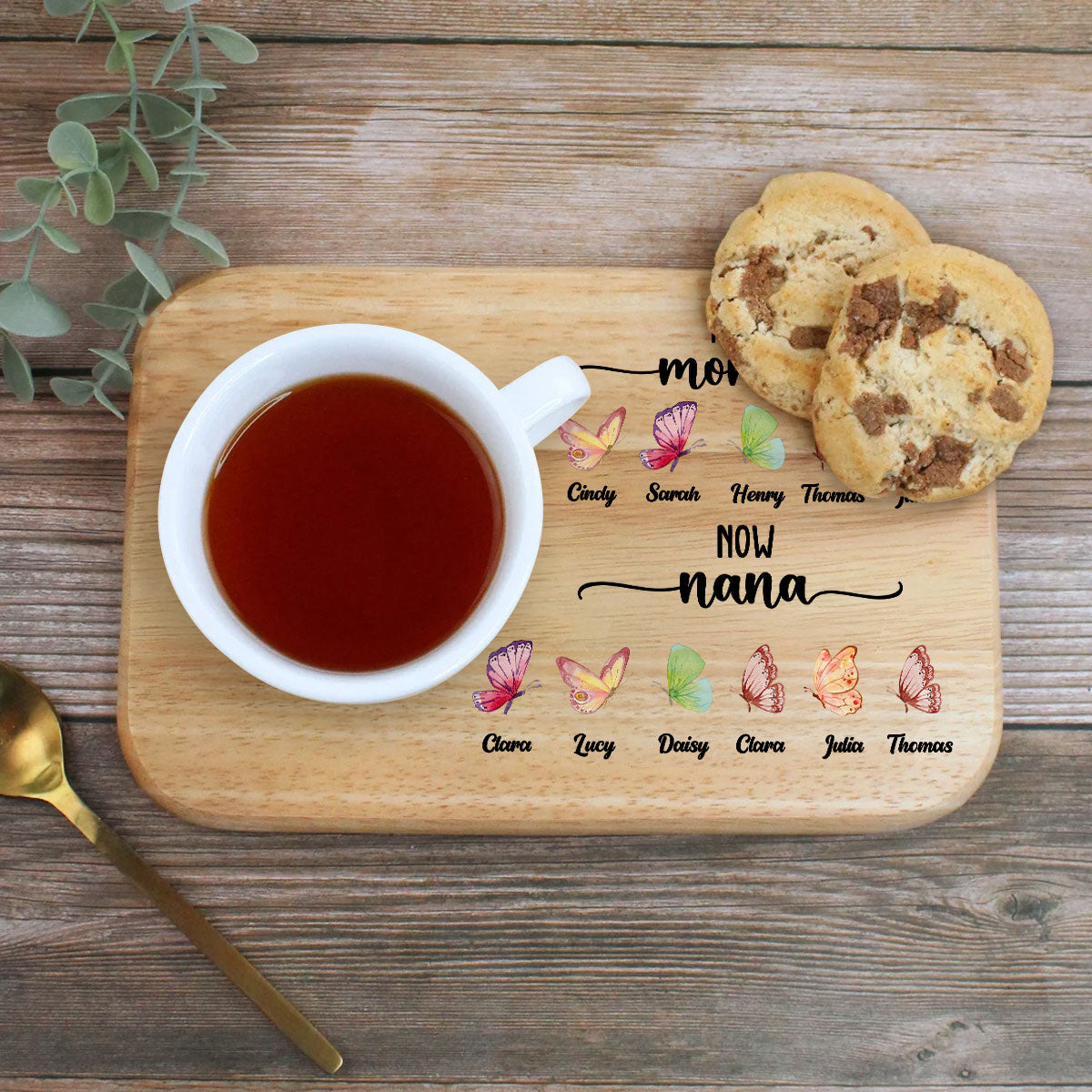 First Mom Now Grandma - Personalized Custom Wooden Treat Board