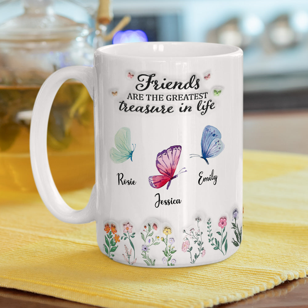 Friends Are Blessings Forever True - Personalized Custom 3D Inflated Effect Mug