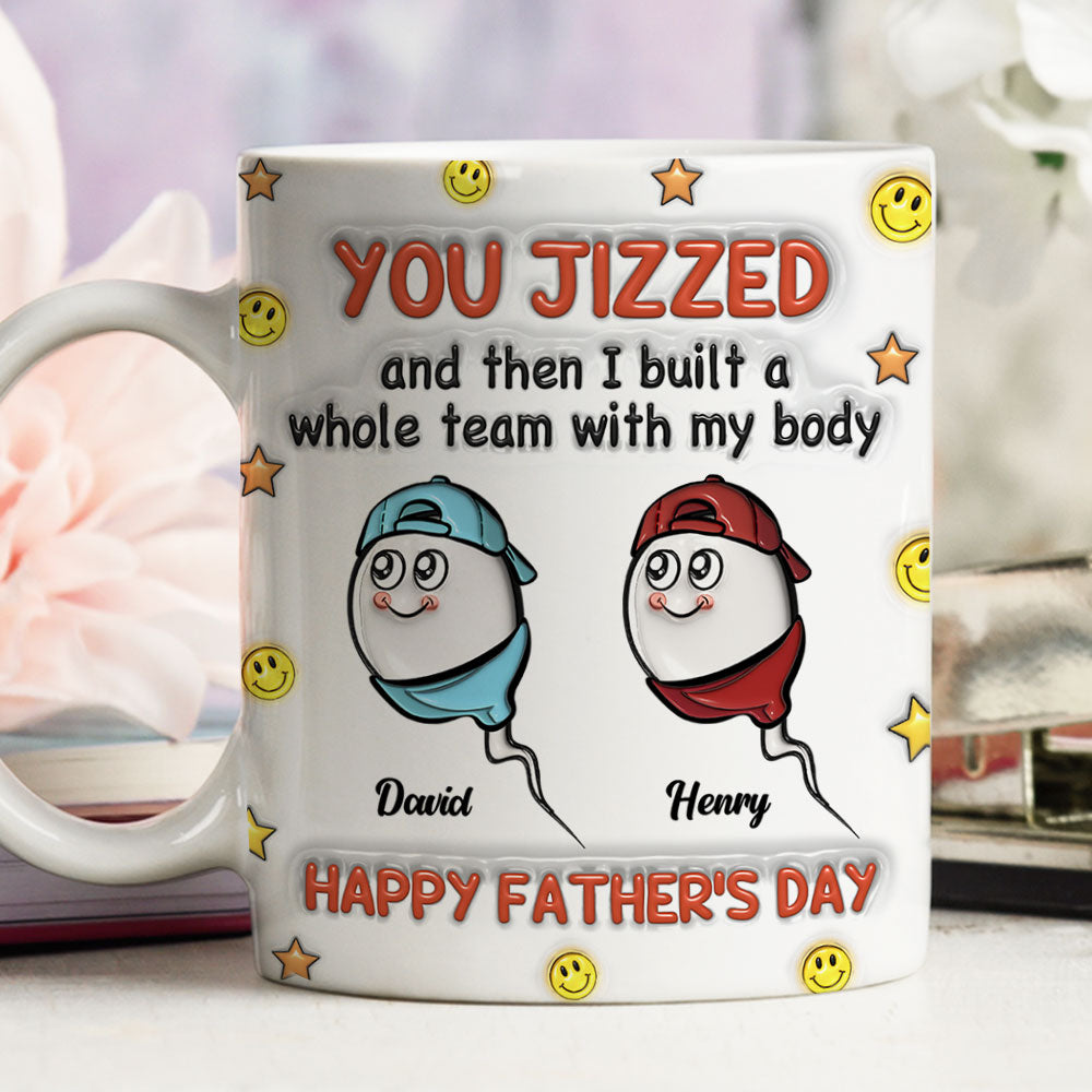 I Built A Human - Personalized Custom 3D Inflated Effect Mug