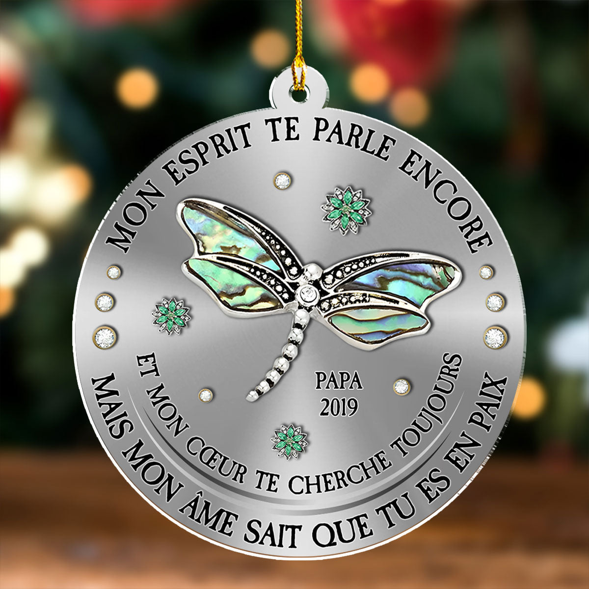 Ornement en Acrylique Personnalisé â€?Mon Esprit Mon Cœur Mon Âme