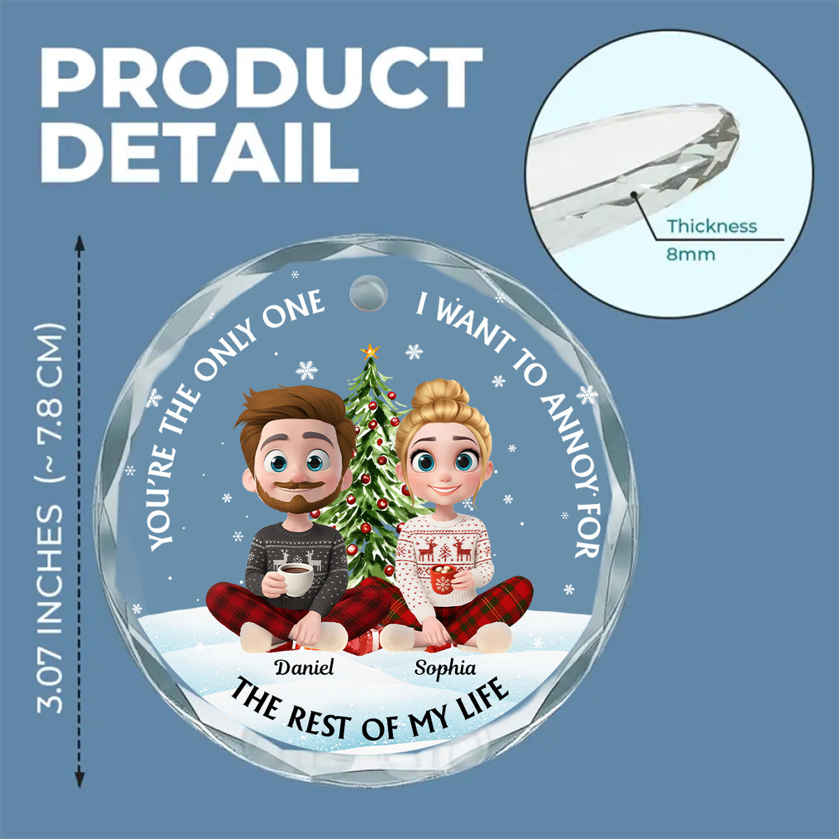 I Want To Annoy You - Personalized Custom Glass Ornament