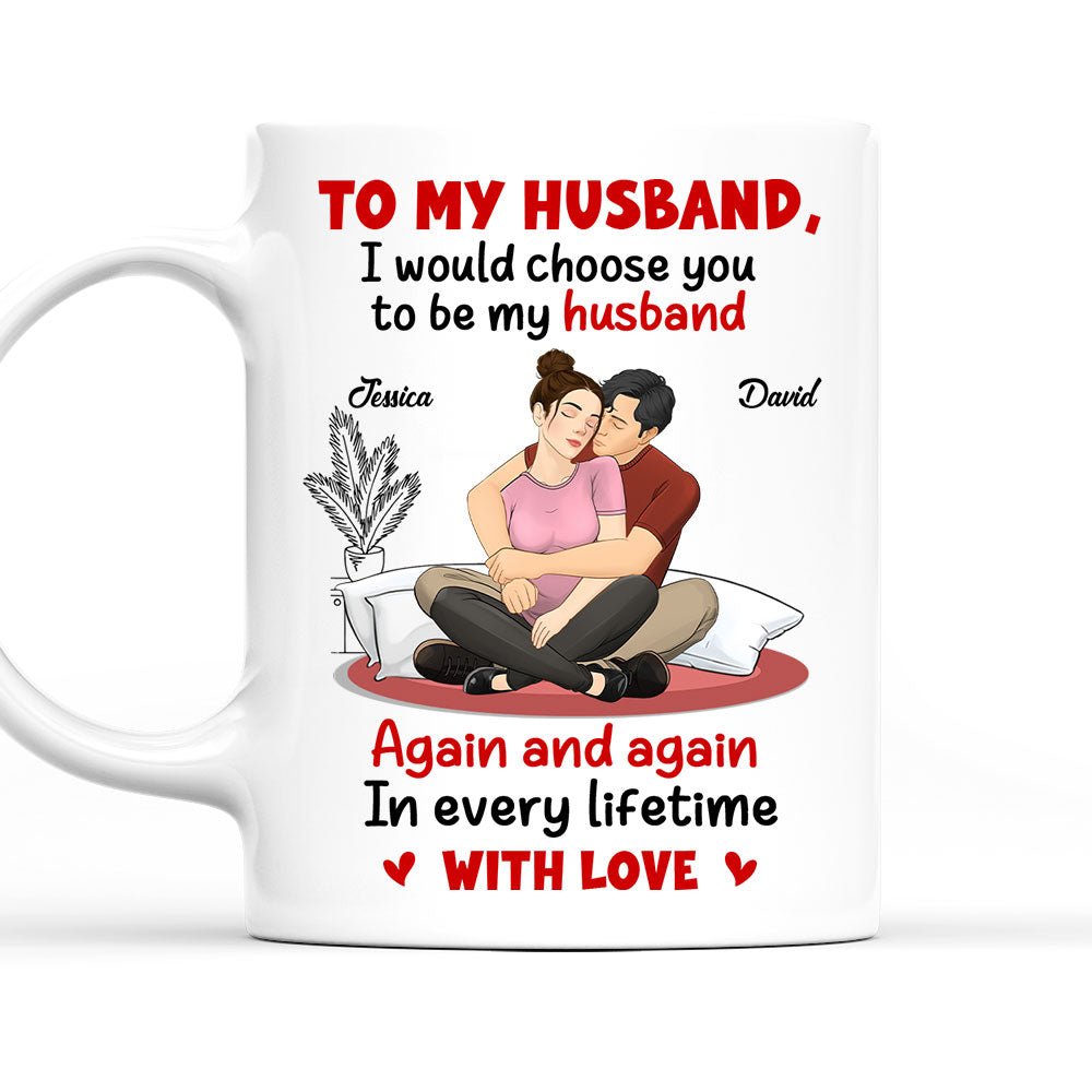 My Heart Repeats Your Name - Personalized Custom Coffee Mug