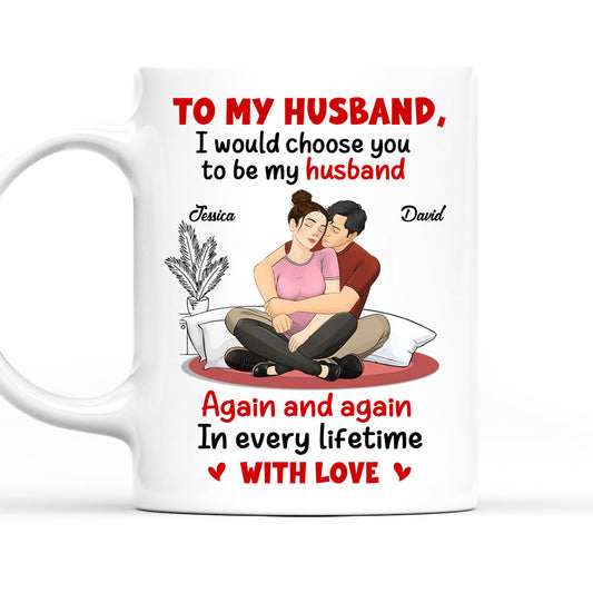 My Heart Repeats Your Name - Personalized Custom Coffee Mug