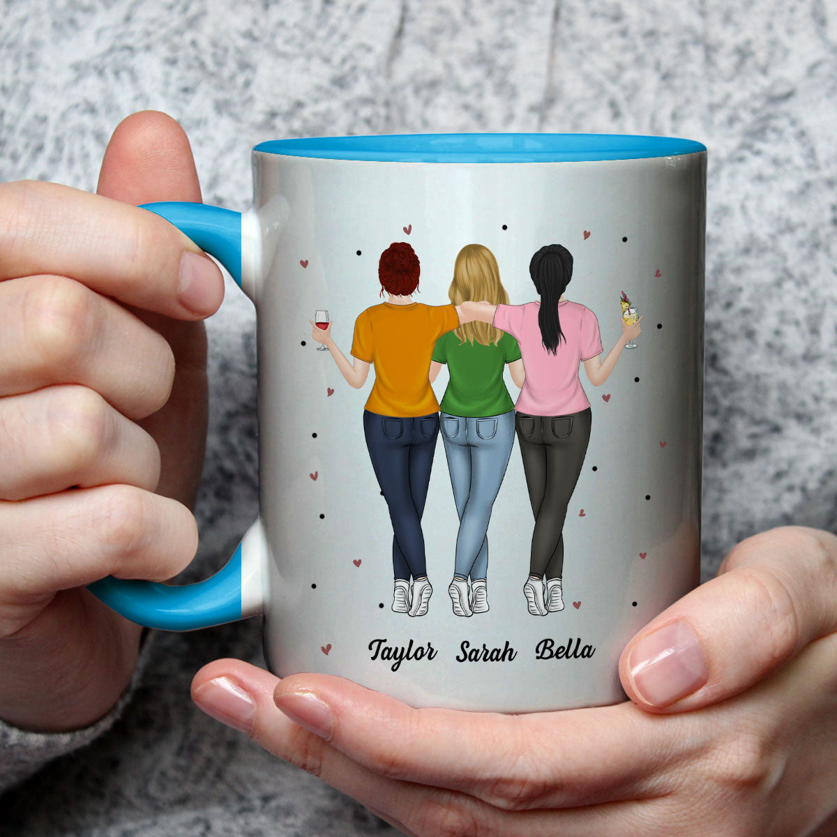 Best Friend Ever - Personalized Custom Accent Mug