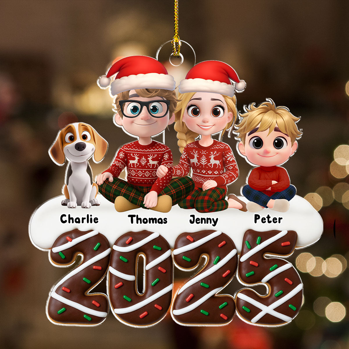 Happiness Baked Into Every Moment - Personalized Custom Acrylic Ornament