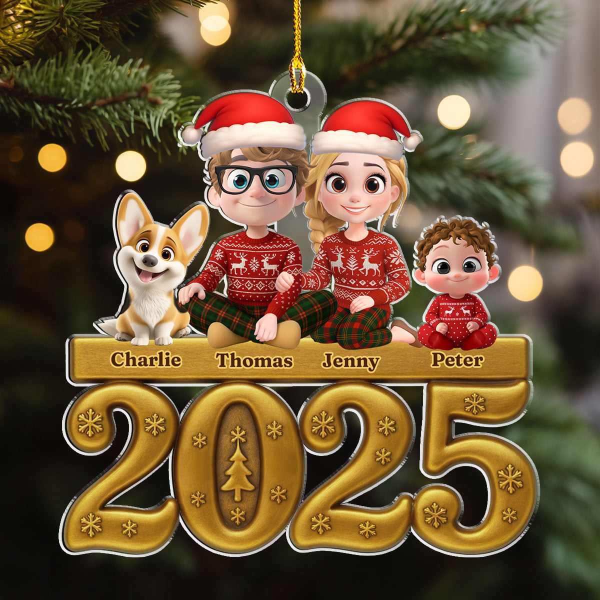 Love My Family So Much - Personalized Custom Acrylic Ornament