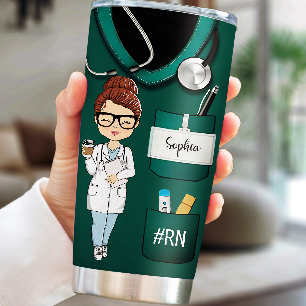 Nurse Nutrition Facts  - Personalized Custom Tumbler
