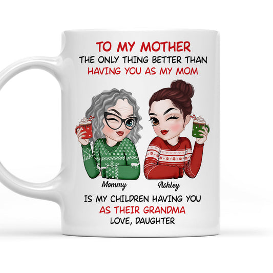 To My Mother Merry Christmas - Personalized Custom Coffee Mug