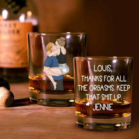 Thanks For All - Personalized Custom Whiskey Glass