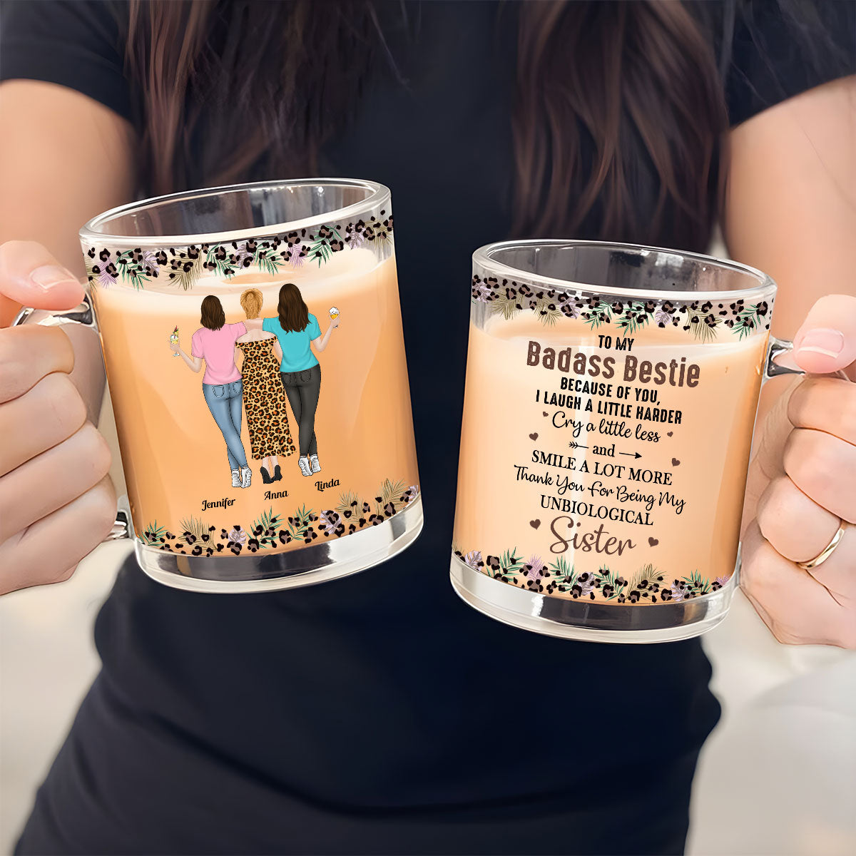 Beautiful Friendship - Personalized Custom Glass Mug