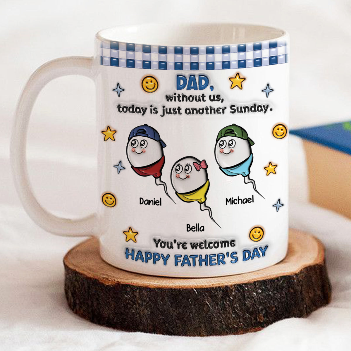 Without Me - Personalized Custom 3D Effect Coffee Mug